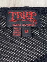 TRIPP NYC Daang Goodman Mens MEDIUM Black Mesh L/S SHIRT Y2K Goth Emo Punk EUC