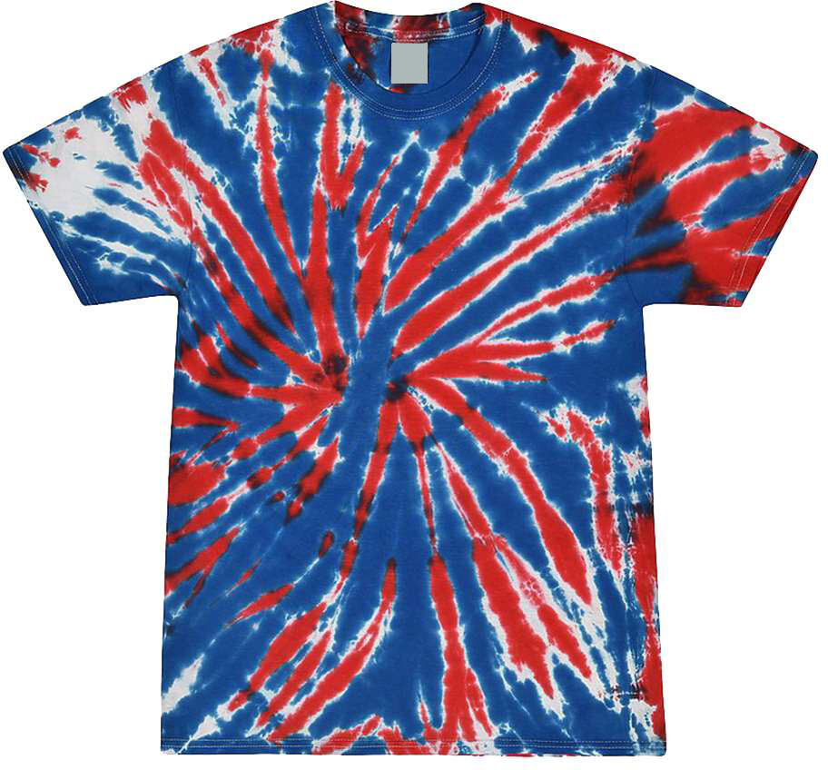 Mens USA TIE DYE T-Shirt Flag Patriotic Independence Red White Blue Tye Die Tee gallery