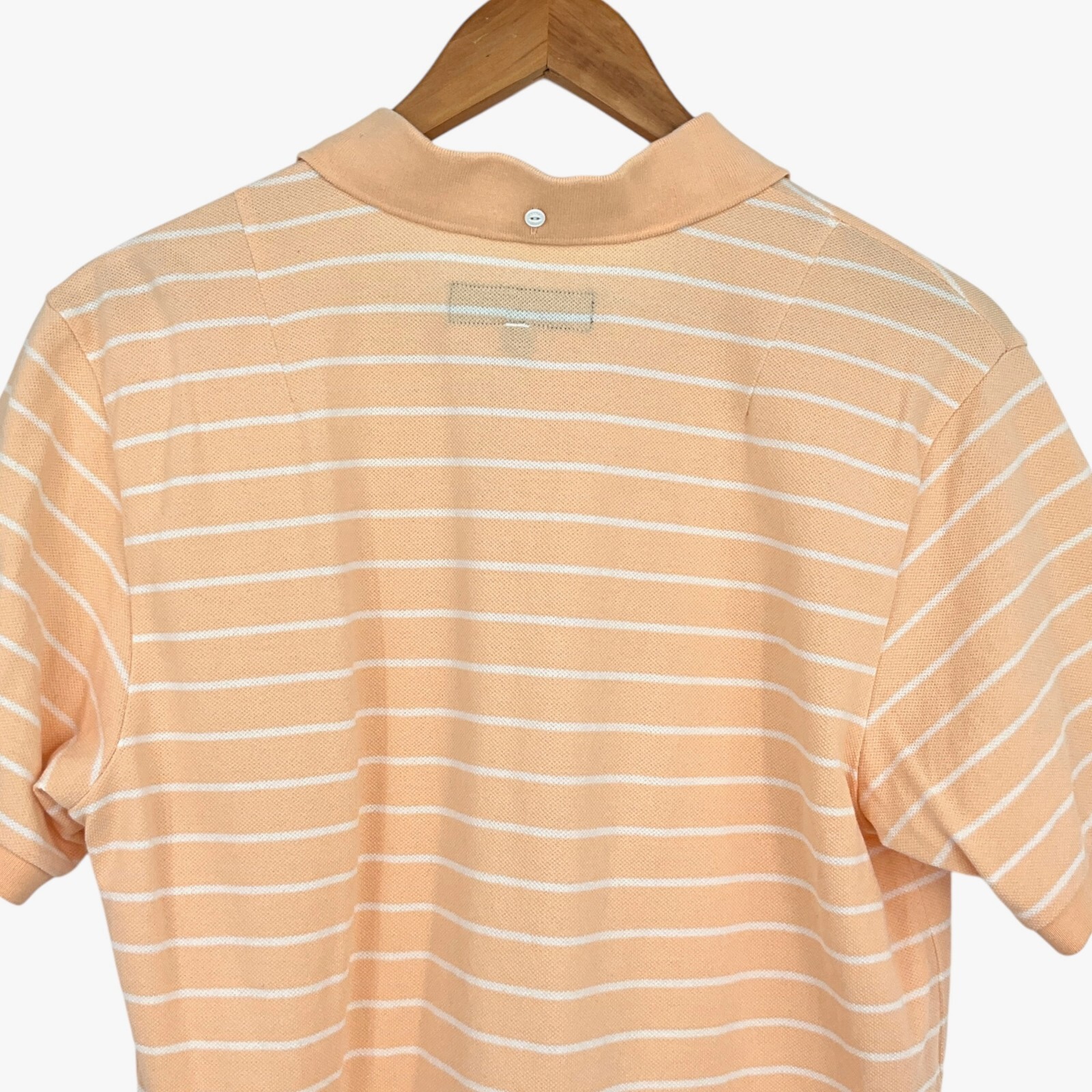 Rag & Bone Size M Polo Shirt Orange Striped Short Sleeve Collared Cotton Blend gallery