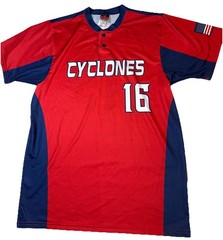 Alleson Athletic Cyclones #16 Baseball Team Men’s Size Medium Red Jersey