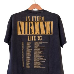 NIRVANA All Apologies Live 1993 In Utero Tour T-shirt Vintage REPRINT Sz XL