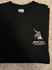 Defcon Group x Half Face Blades HFB Heavyweight Tee Black Large