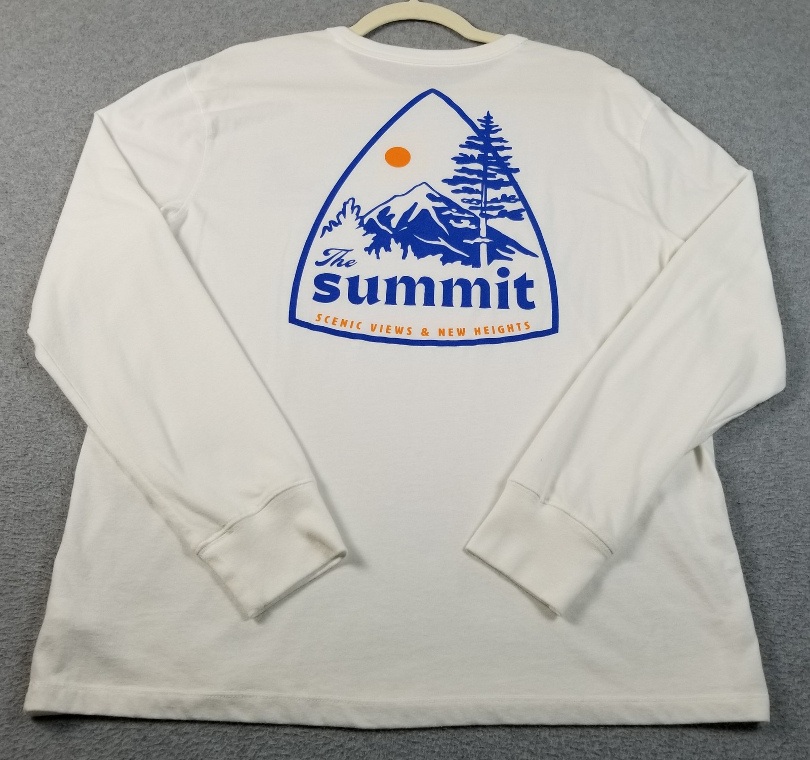 OLD NAVY T Shirt Mens Medium Blue White Summit Mountains Graphic Tee Long Sleeve gallery