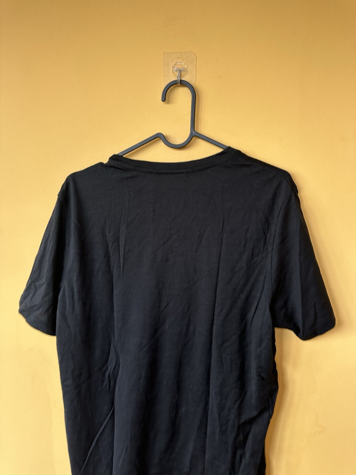 Men's ICEBREAKER Merino Wool Nylon Printed T-Shirt Size M Black gallery