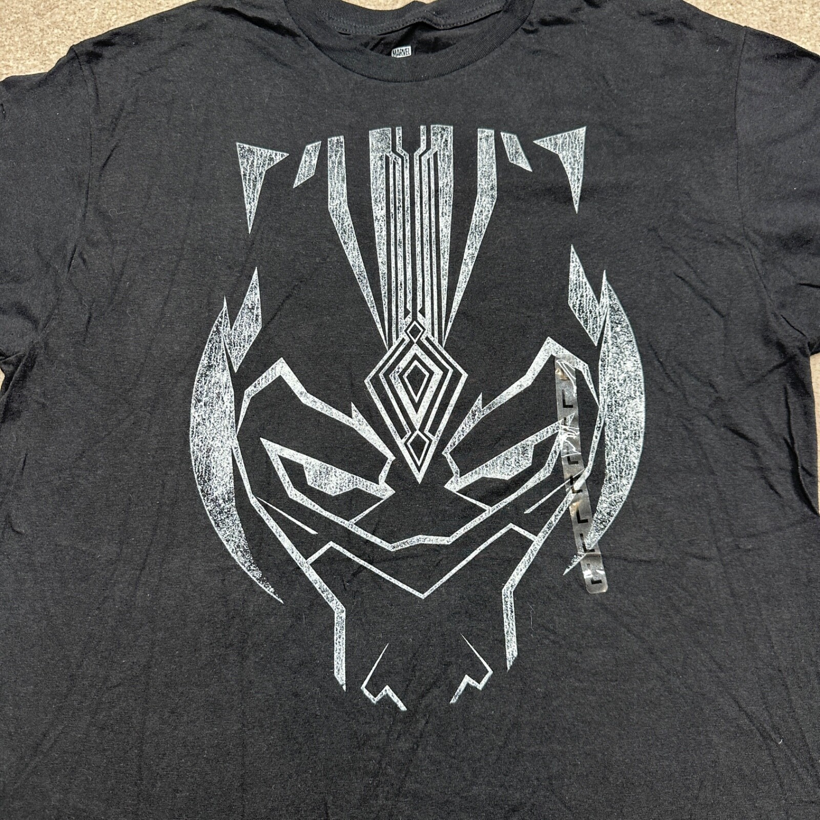Black Panther T Shirt Mens Size L Black Short Sleeve Marvel Mad Engine Adults gallery