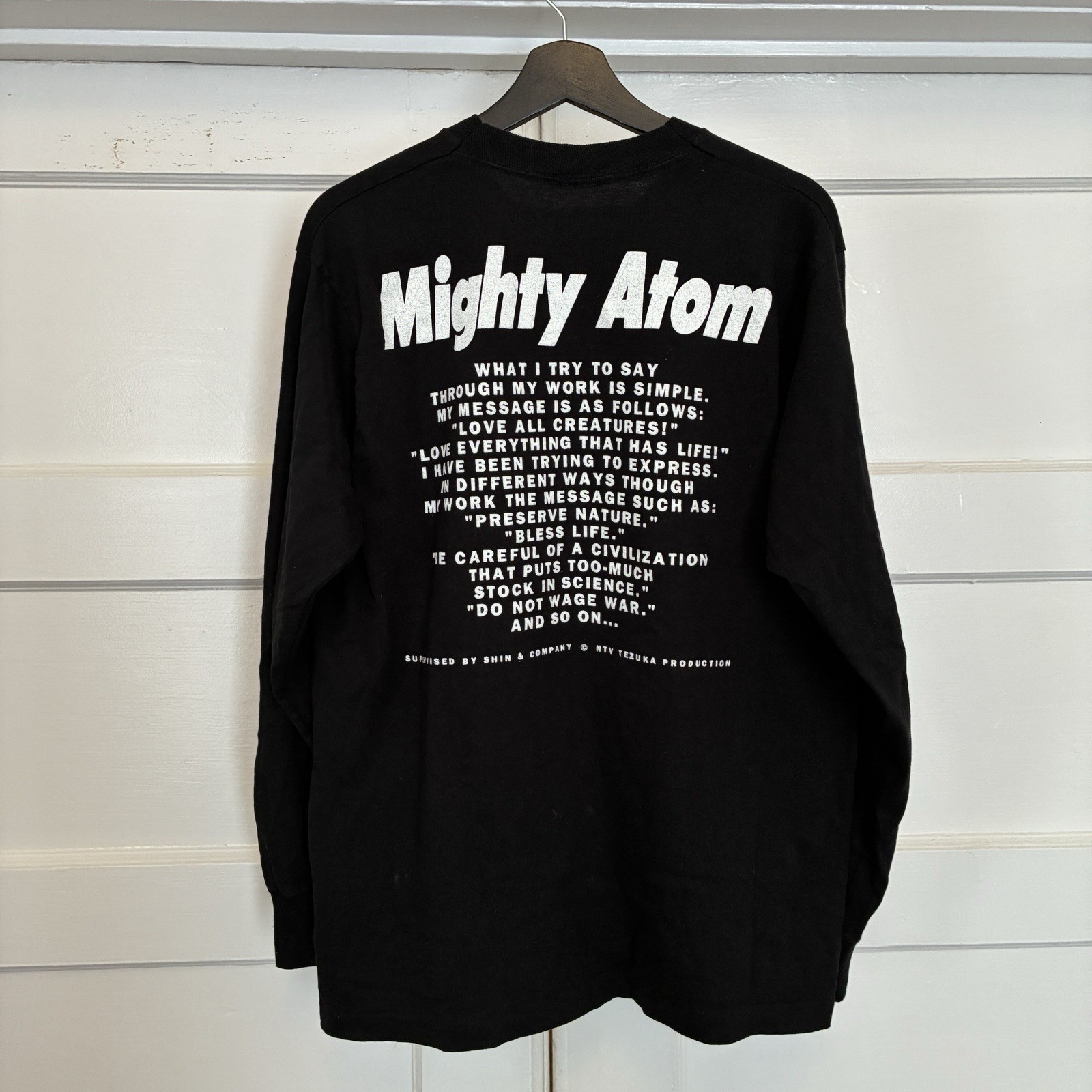 Vintage 90s Astro Boy Mighty Atom Long Sleeve Shirt Shin & Company Tezuka L/XL gallery
