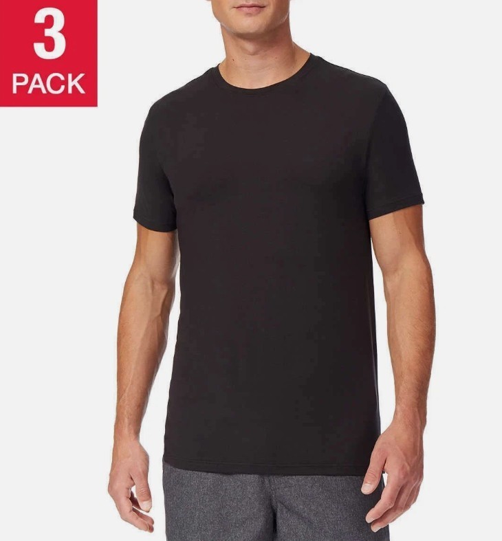 32 Degrees Cool Men's 3-Pack Crew Neck Short Sleeve T-Shirt gallery