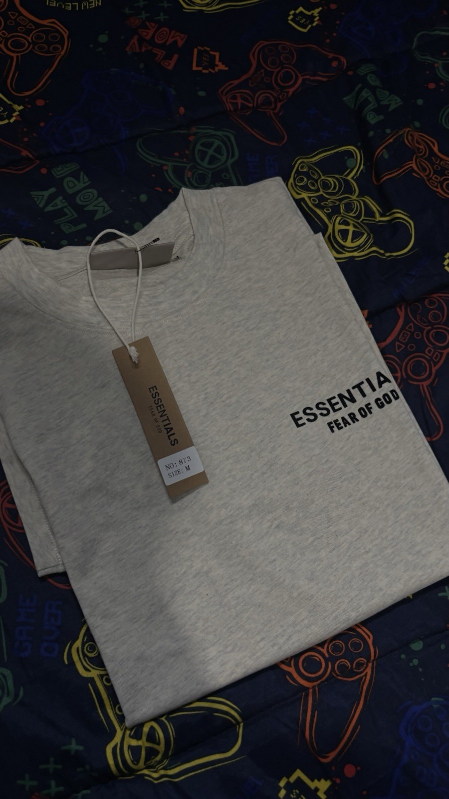 Essentials Fear of God ESSENTIALS Men's Gray Logo Crew Neck T-Shirt Size M gallery