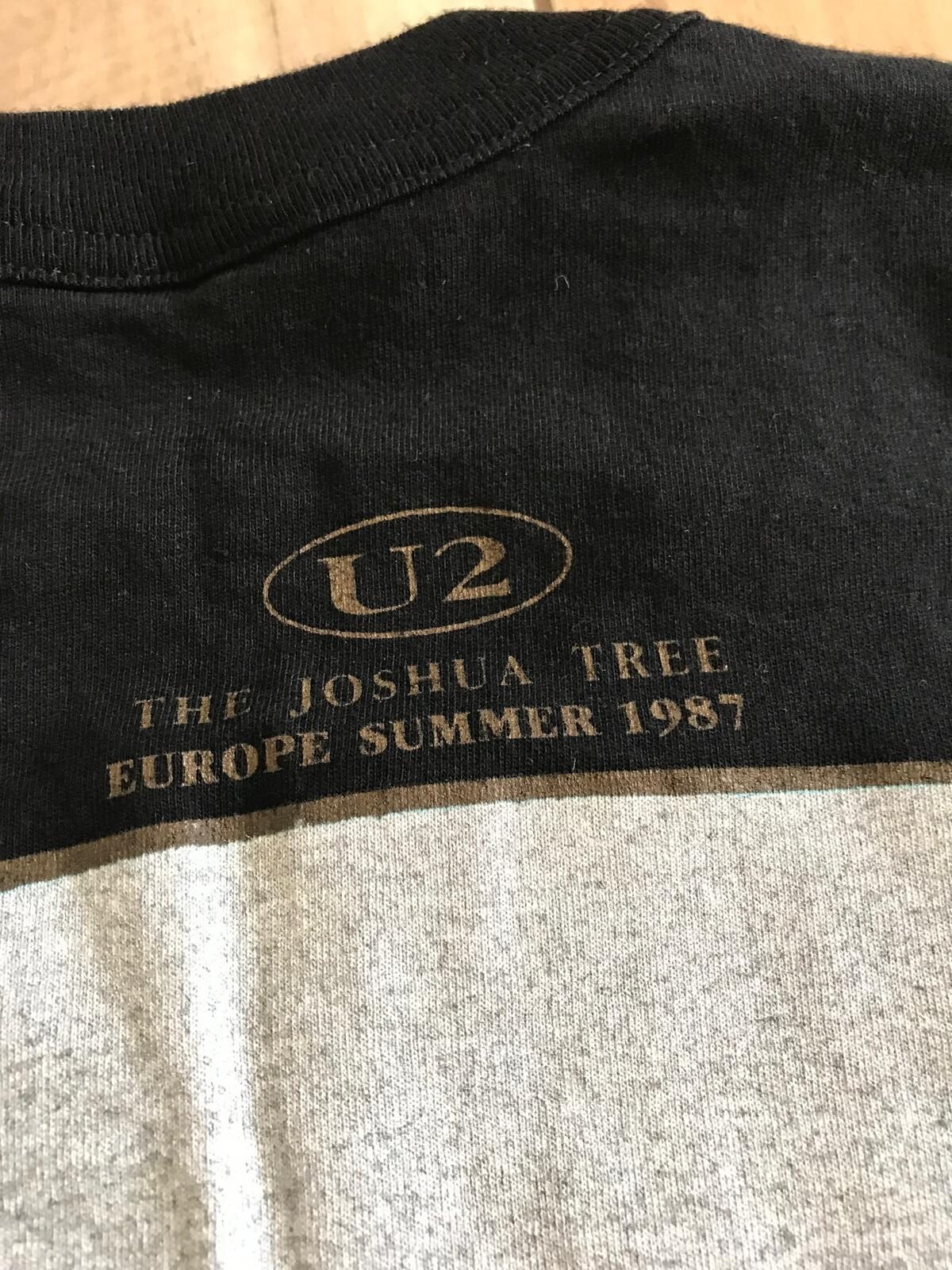 Vintage U2 The Joshua Tree Europe Summer Tour 1987 Band T Shirt Hering X-Large gallery