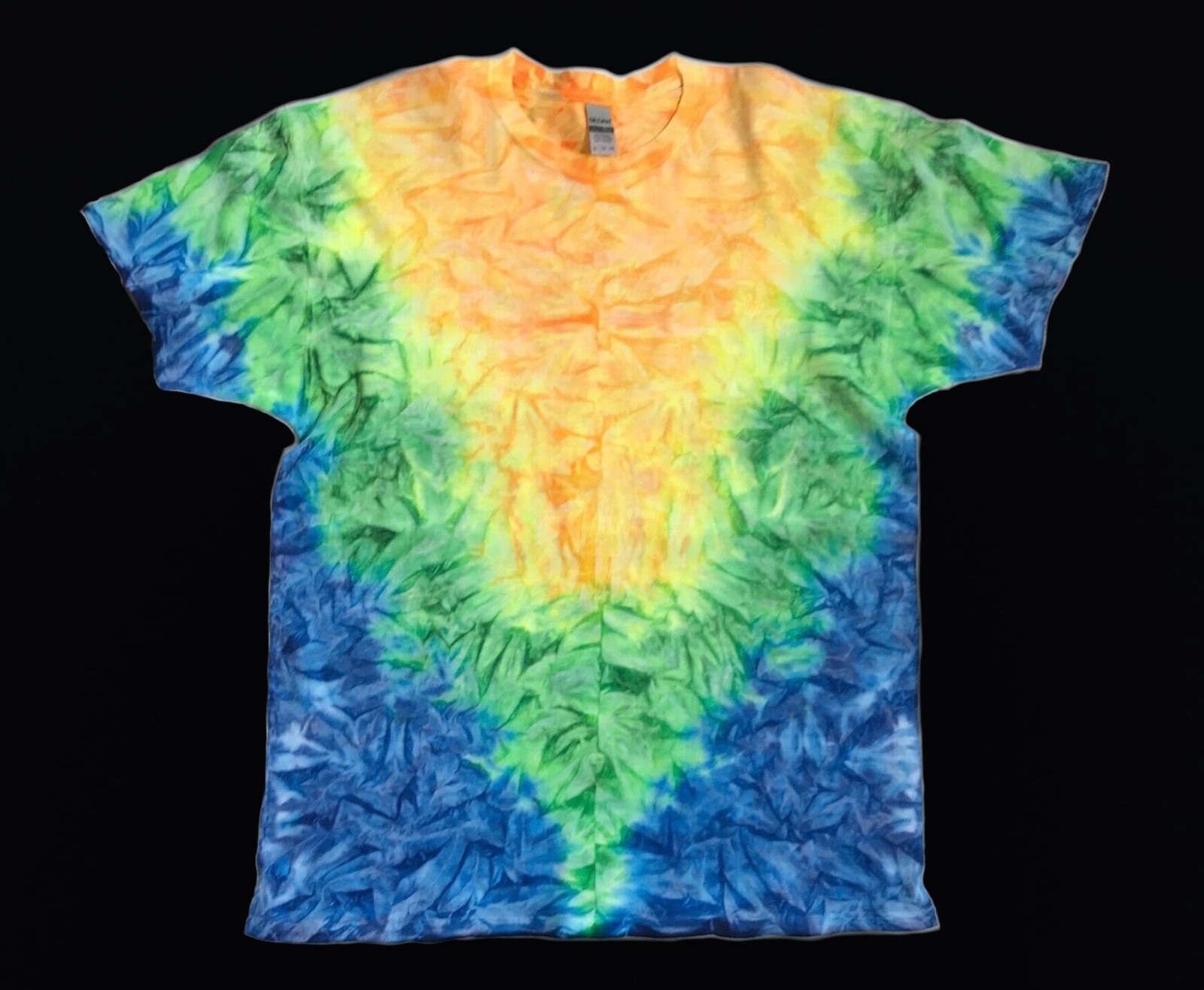 *New* 2XL – Sm Handmade Tie Dye, Spear Earth, Crew or V Neck, 30 Yrs Exp!