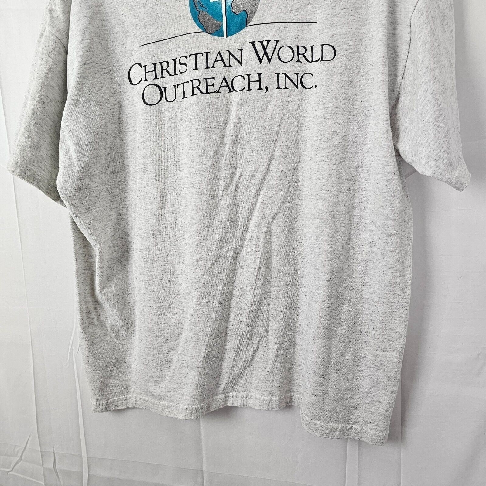 Vintage Gildan T Shirt Mens XL Christian Outreach International Short Sleeve Y2K gallery