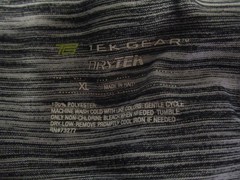 Tek Gear DryTek Mens XL Grey Short Sleeve Performance T-Shirt
