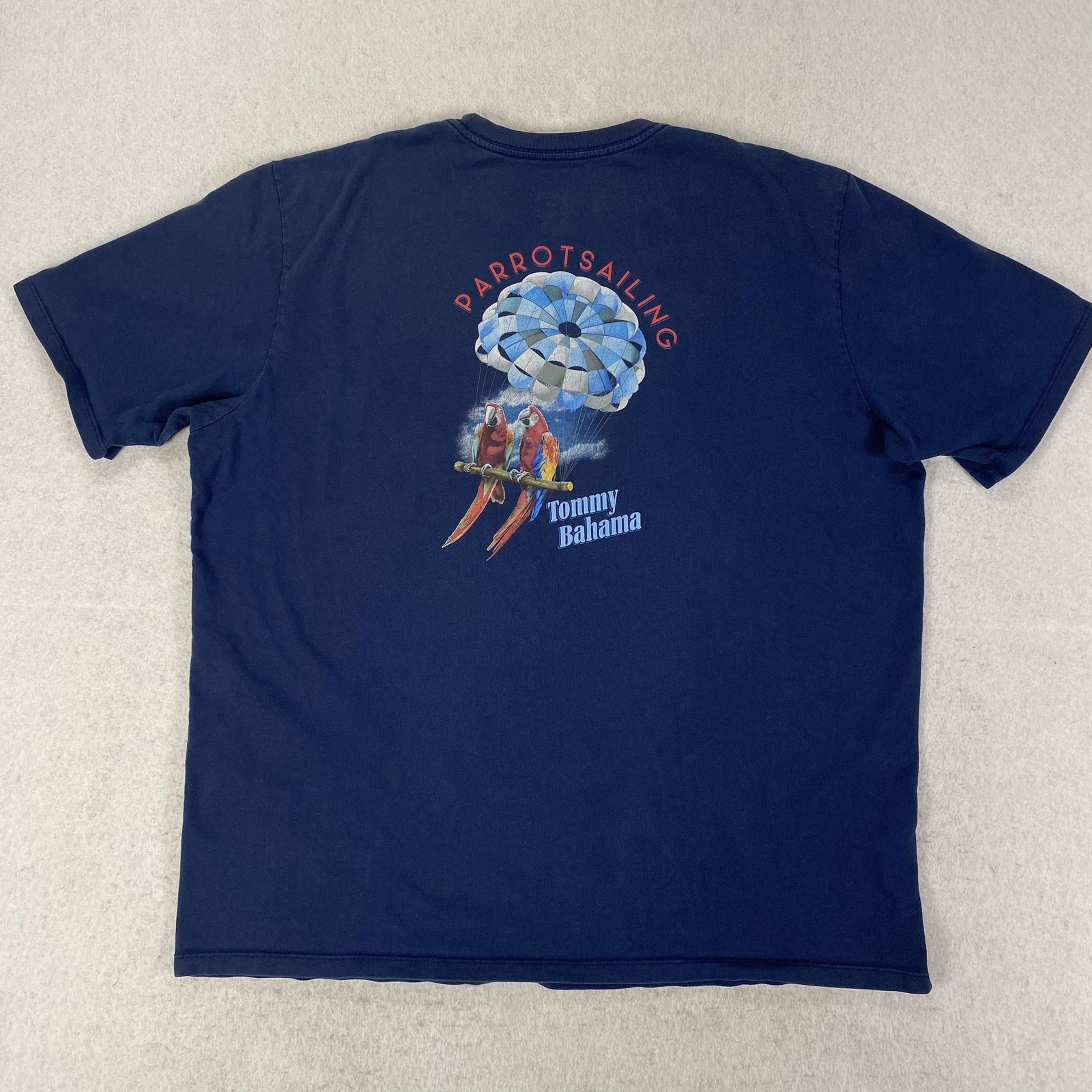 Tommy Bahama Shirt Mens XL Blue Parrotsailing Parrot Graphic UV UPF 30 gallery