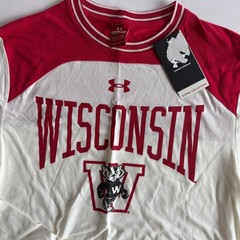 Under Armour Wisconsin Badgers Long Sleeve Shirt Small Iconic Collection College