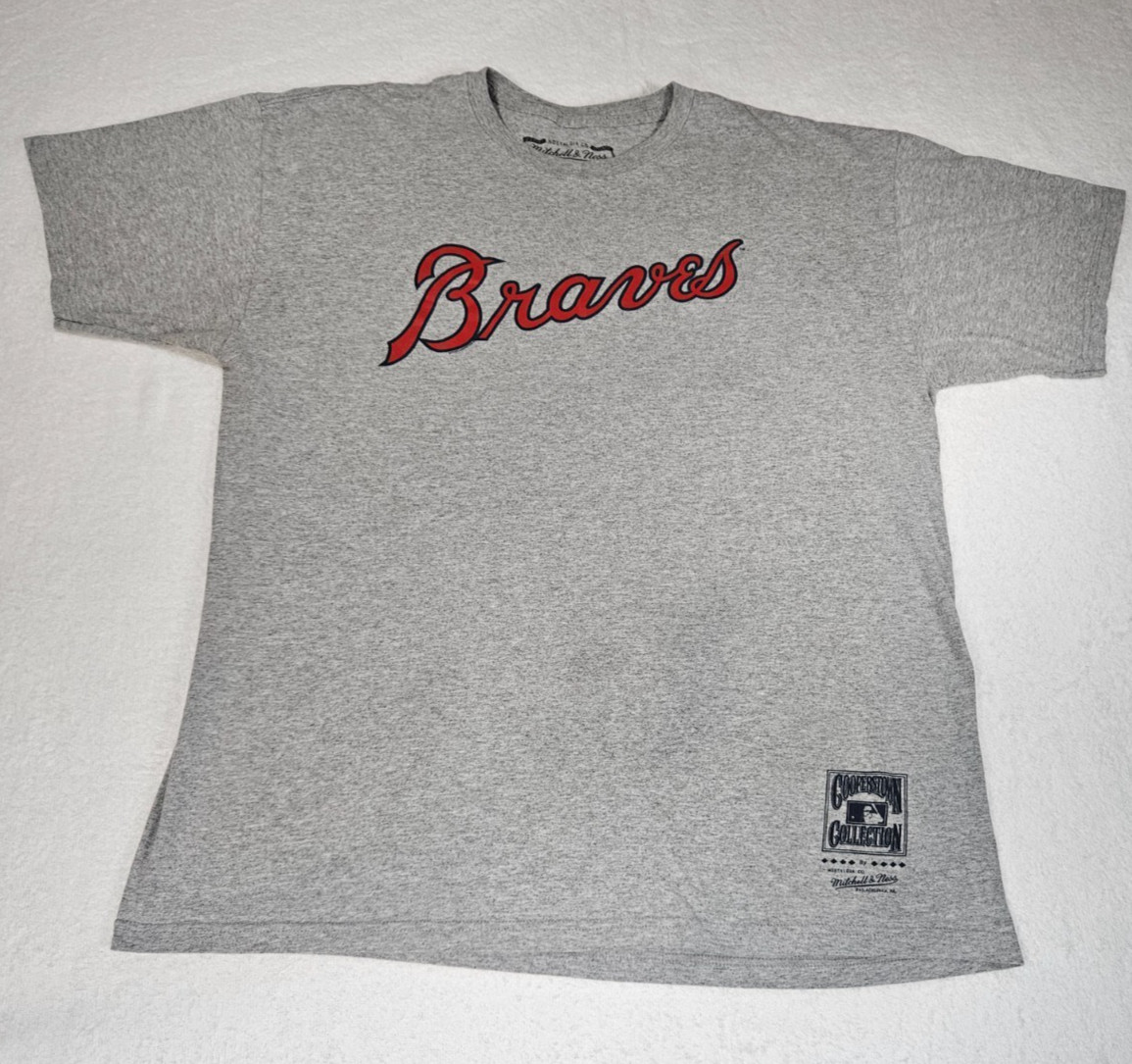 ATLANTA BRAVES MLB T-SHIRT MENS XL Majestic authentic Gray gallery