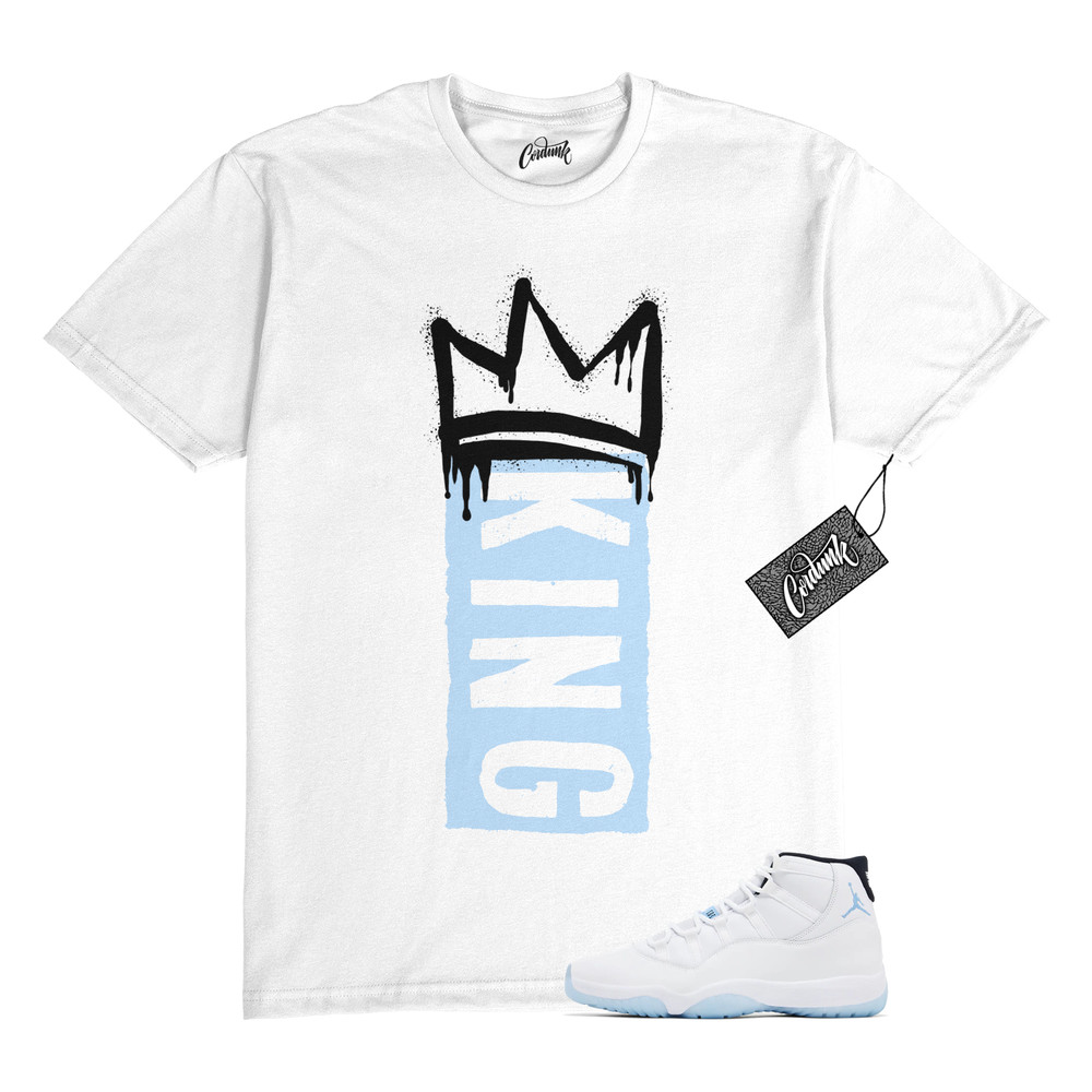 11 Legend Blue 2024 Black White T Shirt to Match K1 Jordan
