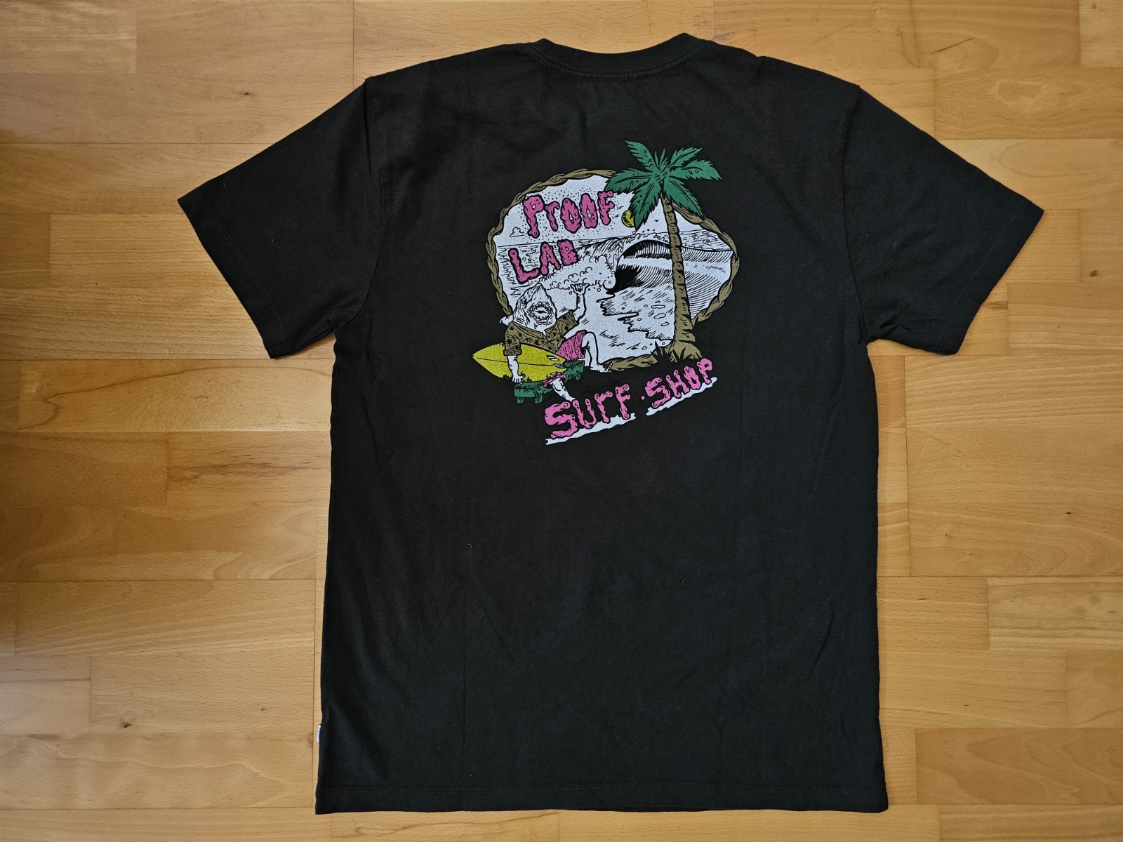 Katin Proof Lab Surf Shop Men Dark Brown Small T Shirt Organic Cotton NWT Norcal gallery