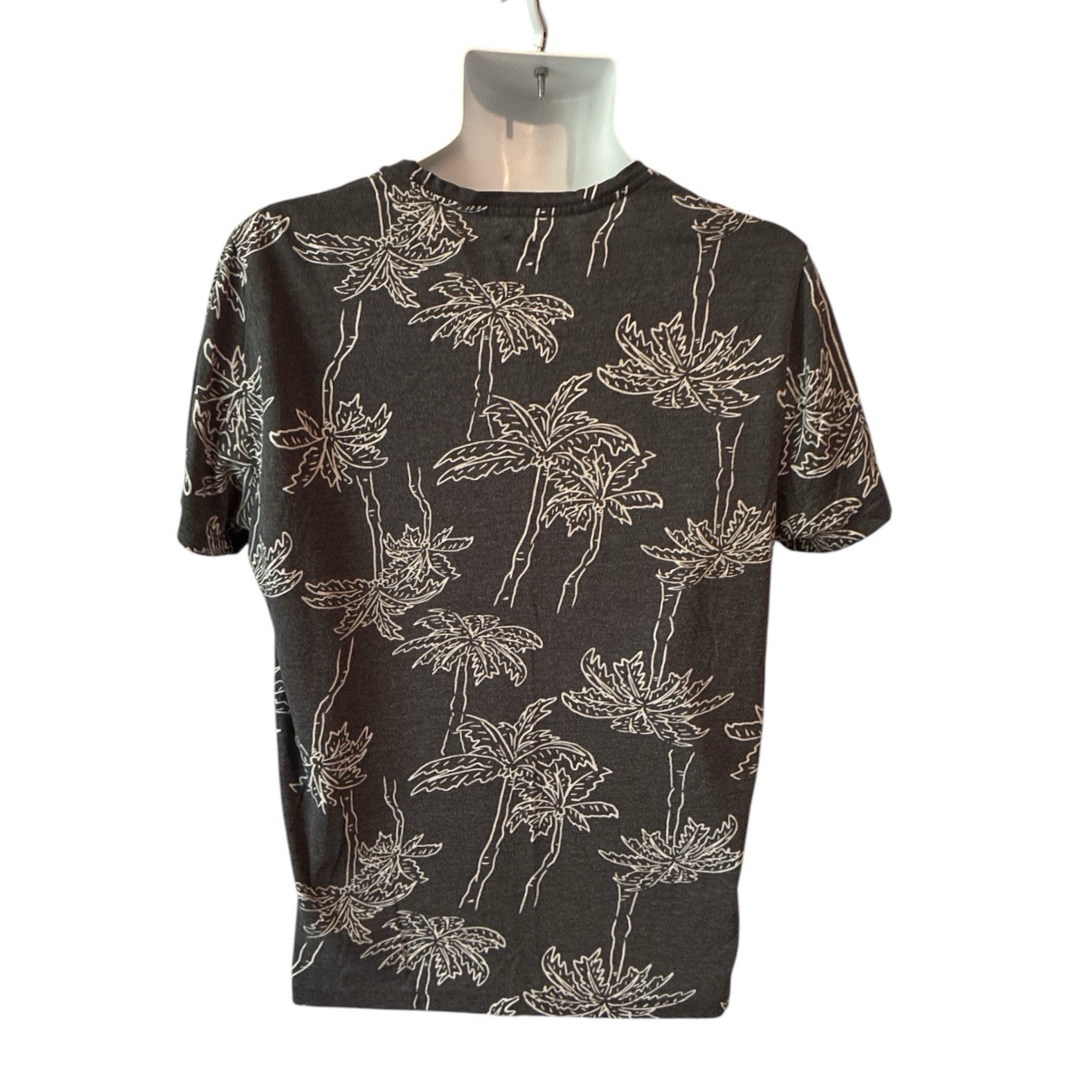 Old Navy Men Short Sleeve Soft Washed T Shirt Palm Gray Size Large Pre Owned gallery