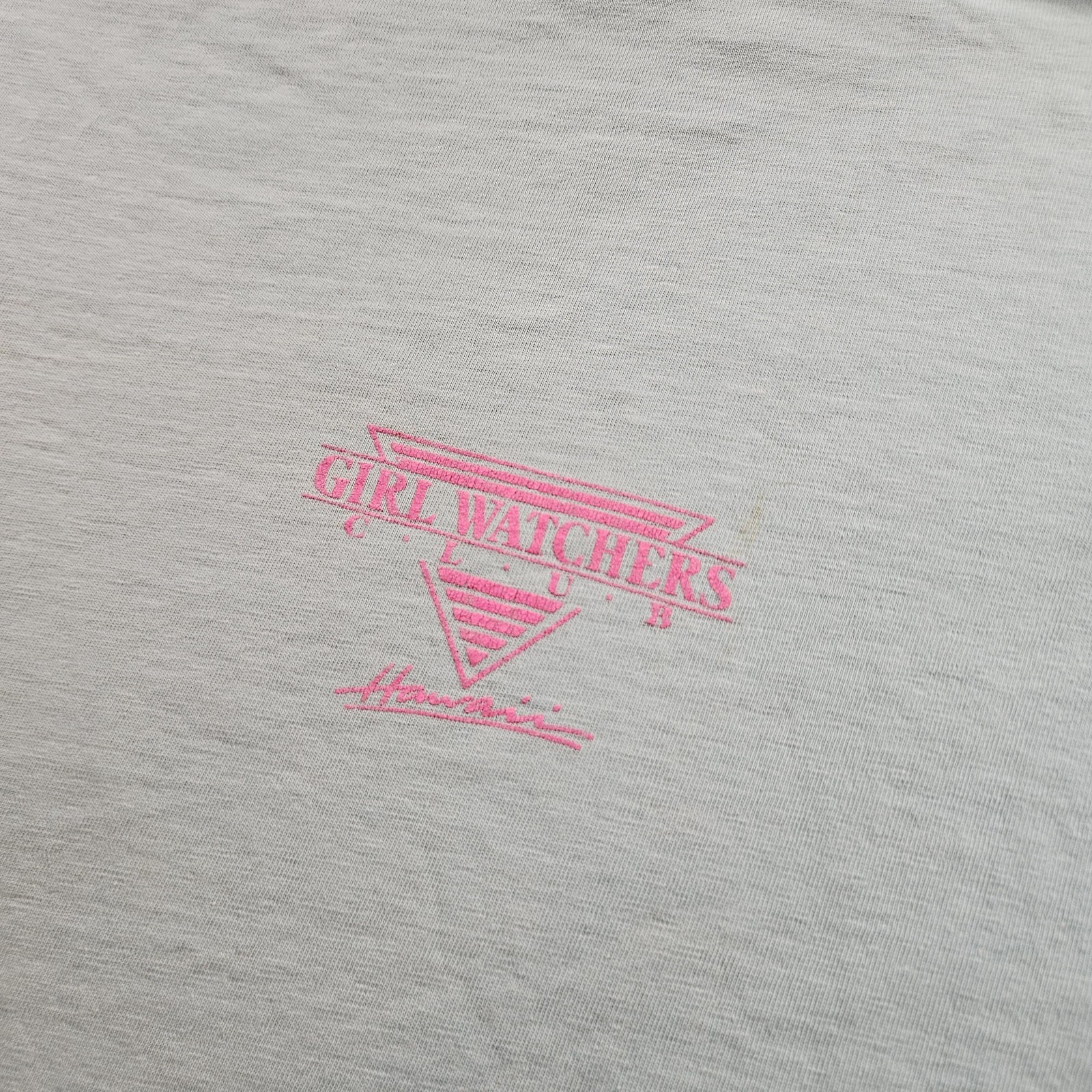 Vintage Girl Watchers Club Shirt Mens XL Green Graphic Hawaii Happy Shirts 80s gallery