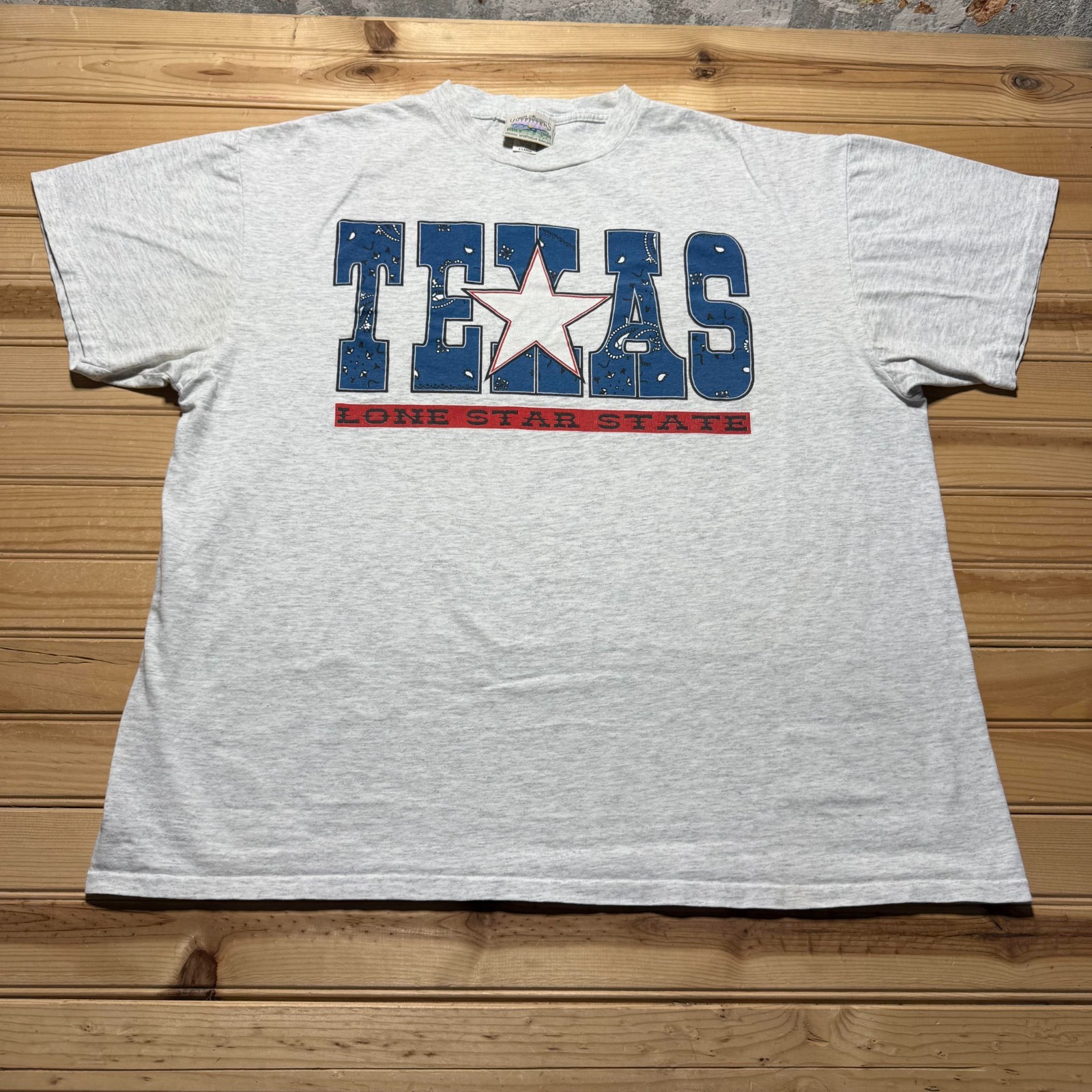 Vintage 90s Texas Lone Star State Bandana Paisley Graphic Souvenir Shirt USA XL gallery