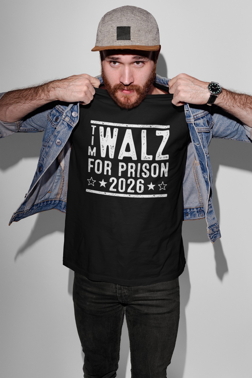 Walz For Prison 2026 republican humor quality learing center conservative Tshirt gallery