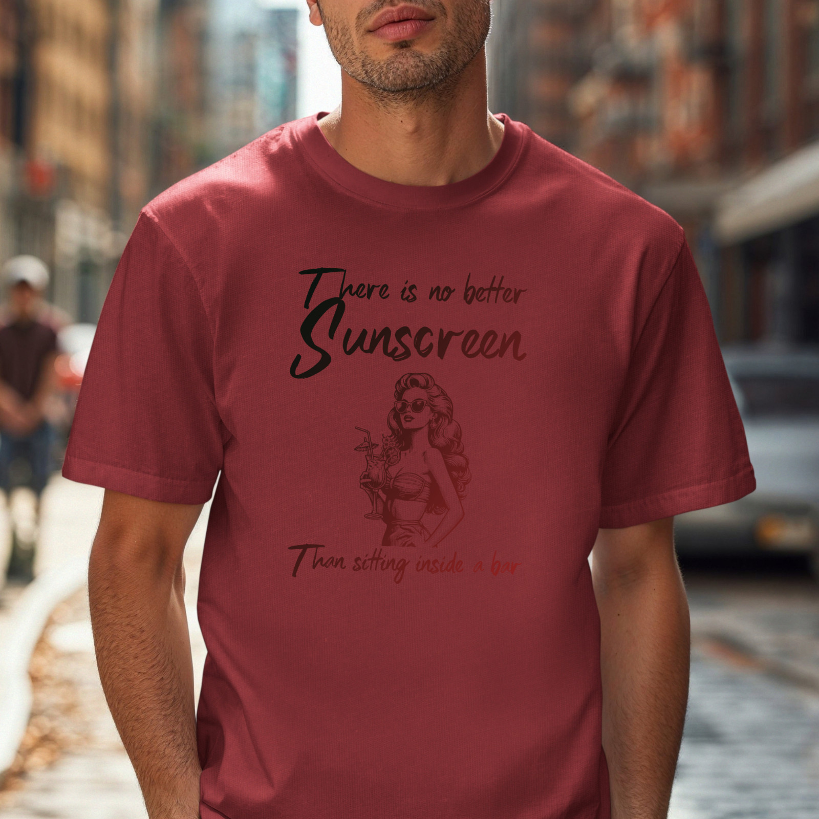 There Is No Better Sunscreen T-Shirt | Retro Pinup Suncare Design, Sassy Bar Tee gallery