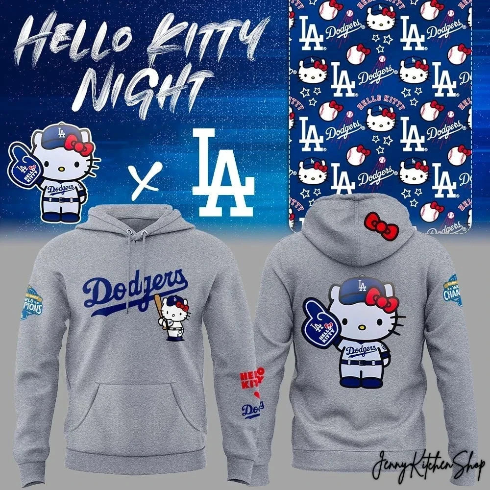 Los Angeles City Dodger vs Met Hello Kitt.y April 13 26 Cotton Edition Hoodie