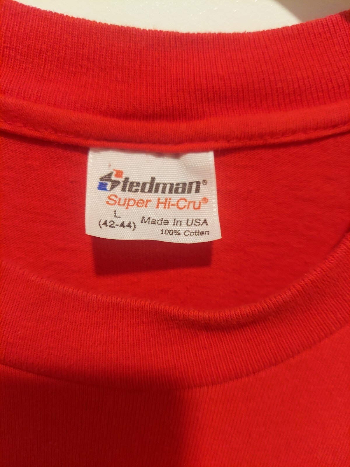 Vintage Stedman Single Stitch Shirt Houston Party Animals 80's USA Large Red gallery