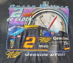 Vintage Single Stitch Rusty Wallace Nascar T-Shirt Premier Sports Wear Tag XL