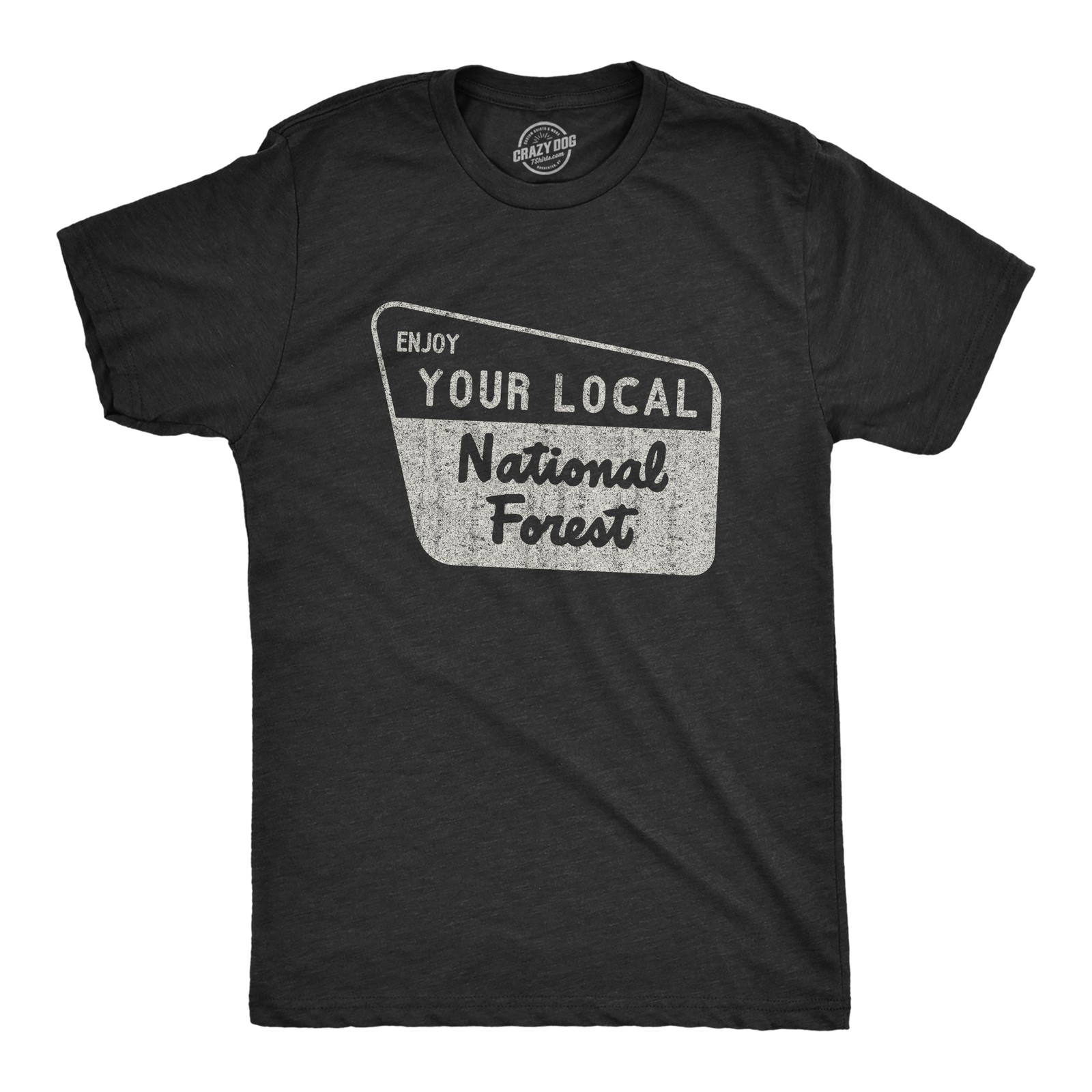 Mens Enjoy Your National Forest Funny Outdoor Vintage Camping Mountains T shirt