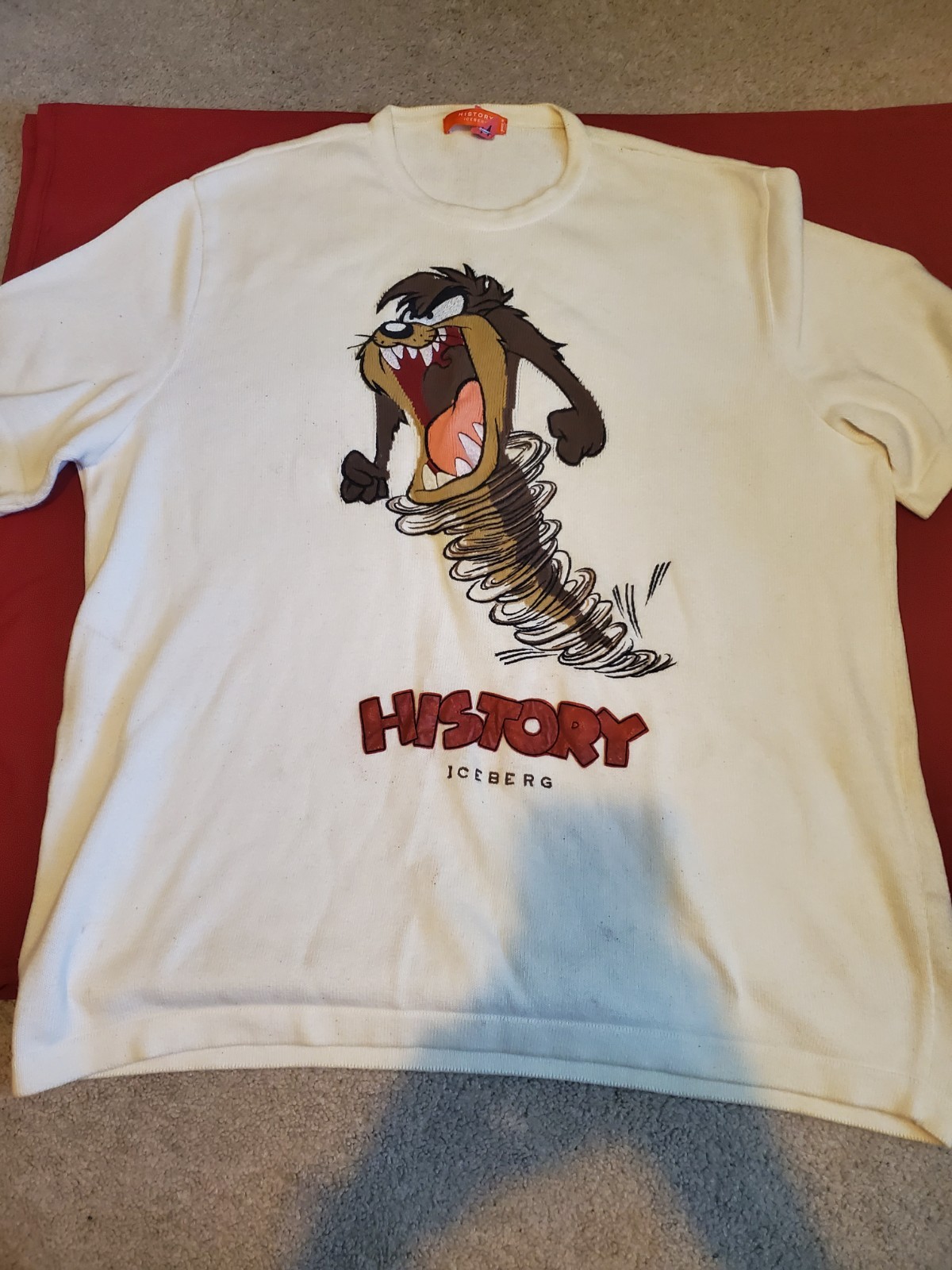 VINTAGE HISTORY ICEBERG LOONEY TUNES TASMANIAN DEVIL SHORT SLEEVED SHIRT SWEATER gallery