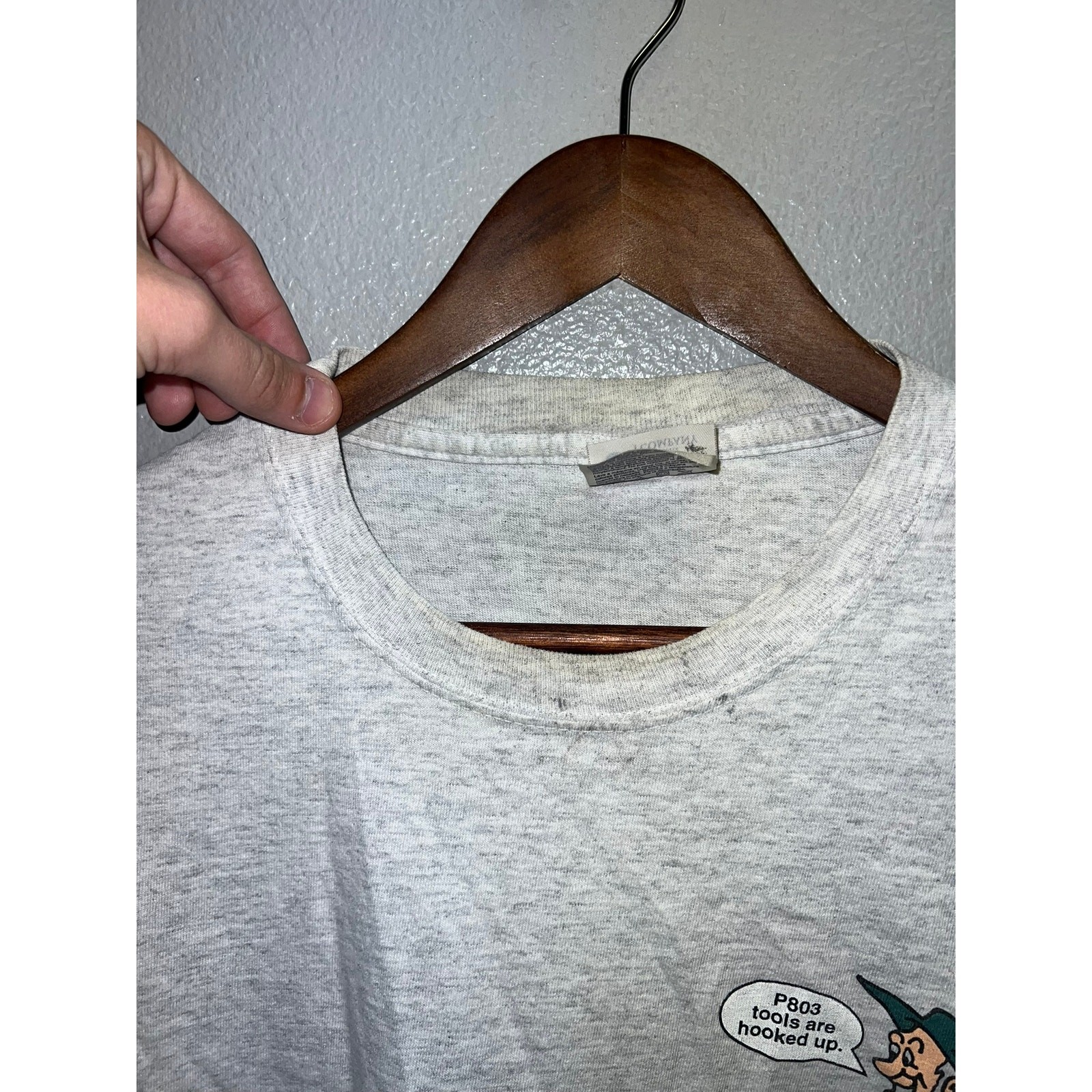 Vintage Garden of The Gods Long Sleeve Shirt P803 2001 Gray Worn Tee Stained XL gallery