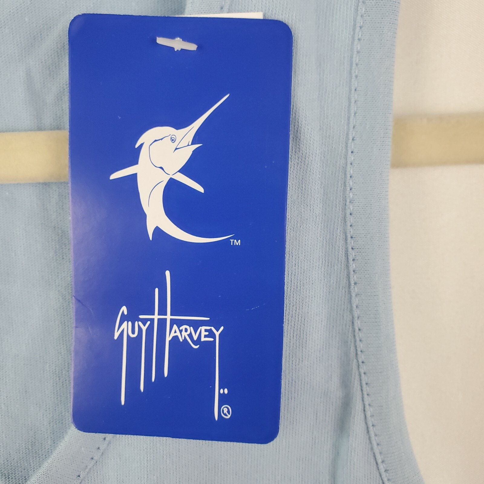 NWT Original Guy Harvey Powder Blue Sail Fish Tank Top Fishing - Choose Size gallery