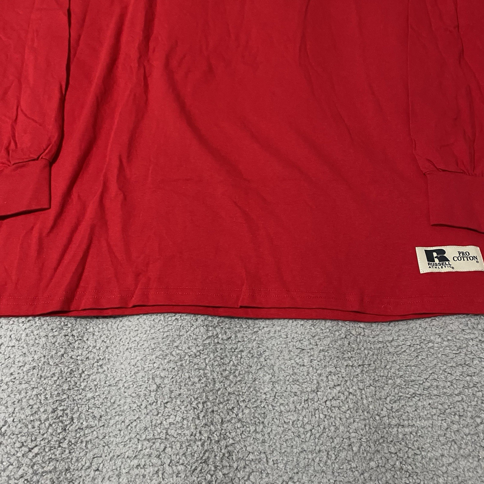 Vintage Russell Athletic Mock Neck Shirt Mens 2XL XXL Red Pro Cotton Blank NEW gallery