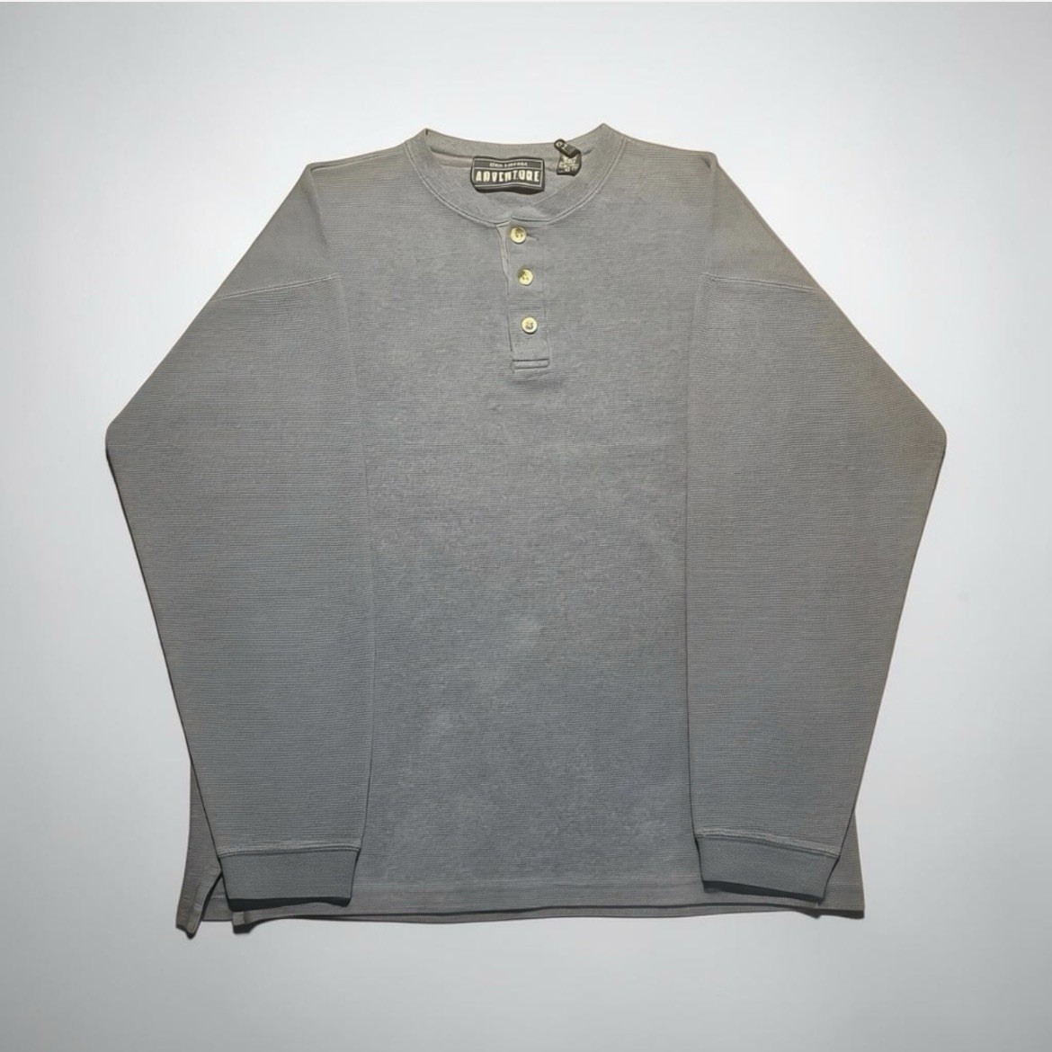 Adventure Ribbed Henley Long Sleeve Shirt Slate Blue Men's gallery