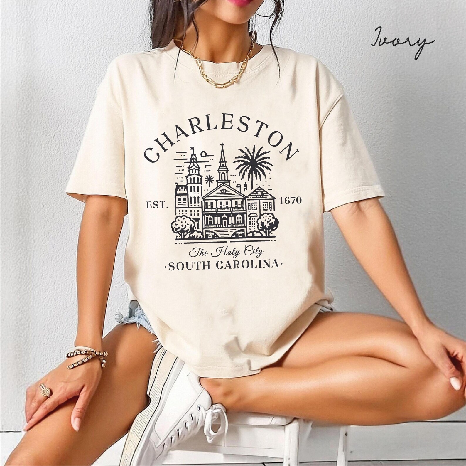 Charleston Unisex Shirt Travel Gift South Carolina Trip Lovers Souvenir Tee gallery