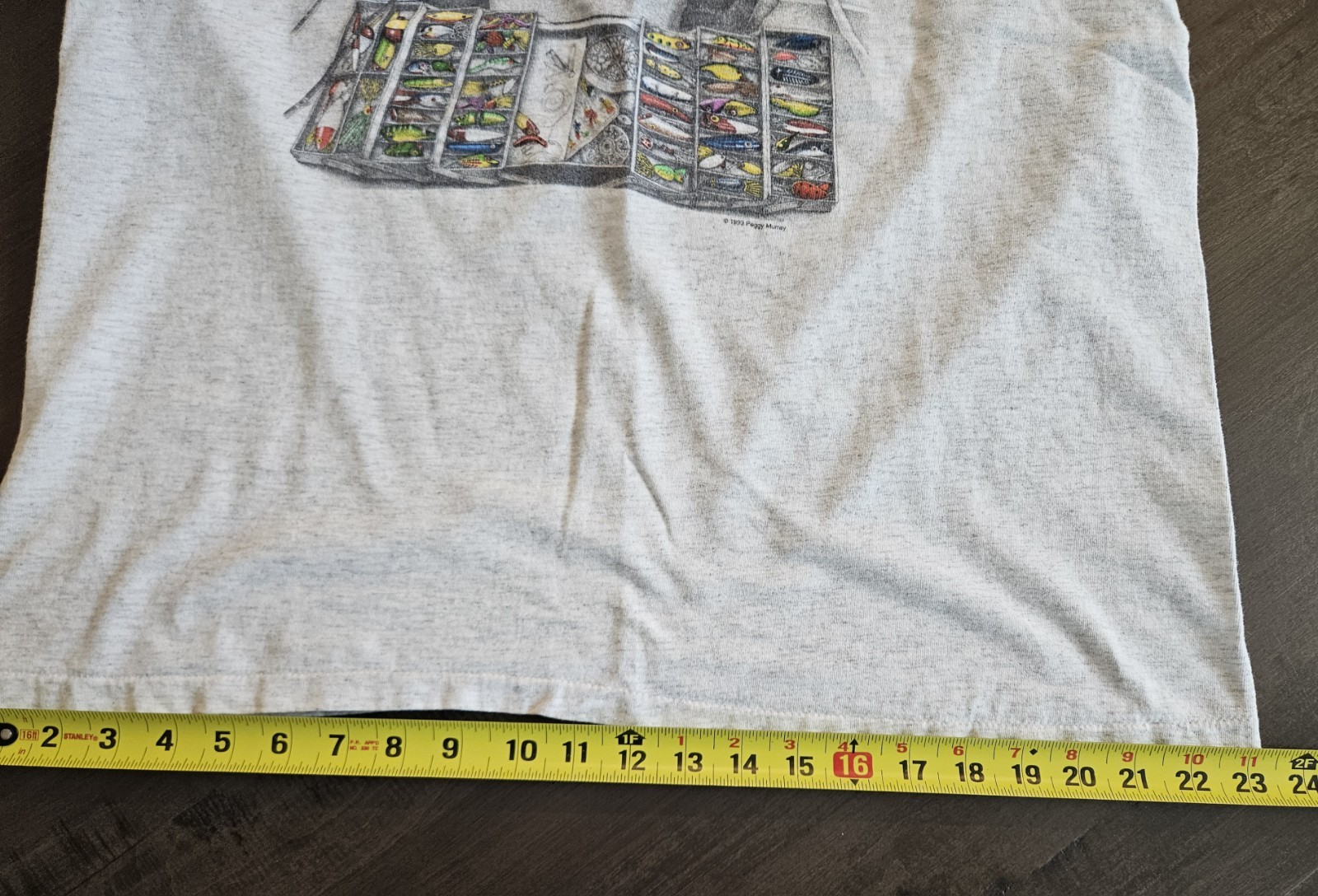 Vintage "So Many Lures So Little Time" Fishing Graphic T Shirt Men's Size L USA gallery