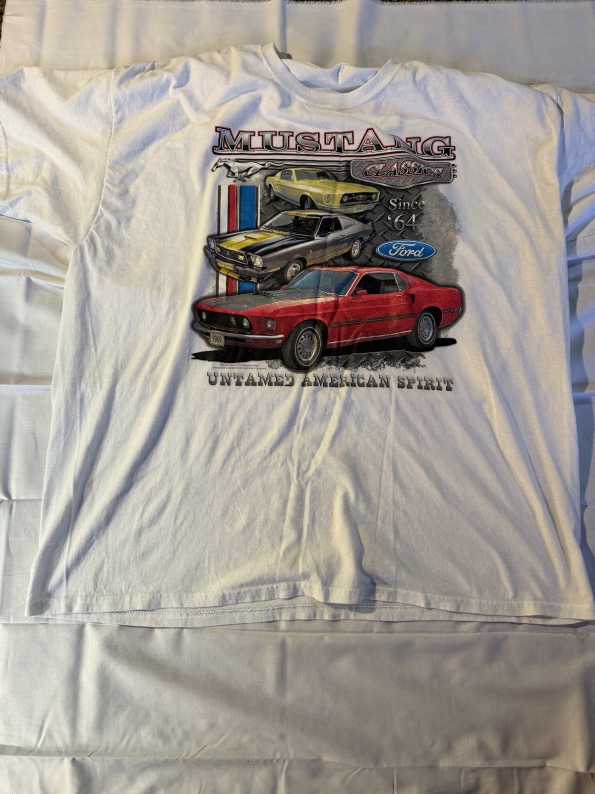 Y2K Ford Mustang Classics Mens Large Graphic Tee No Tag gallery