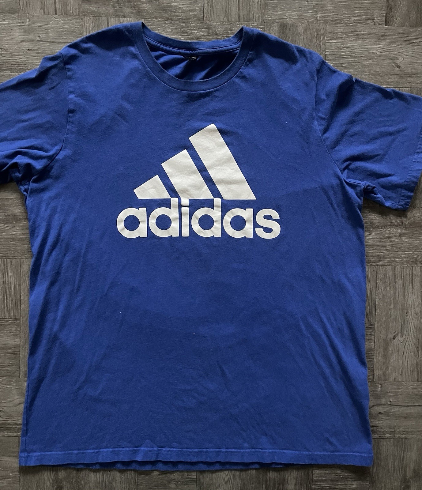 Men’s Adidas Go-To Short Sleeve Athletic Performance Logo T Shirt Sz XL Blue gallery