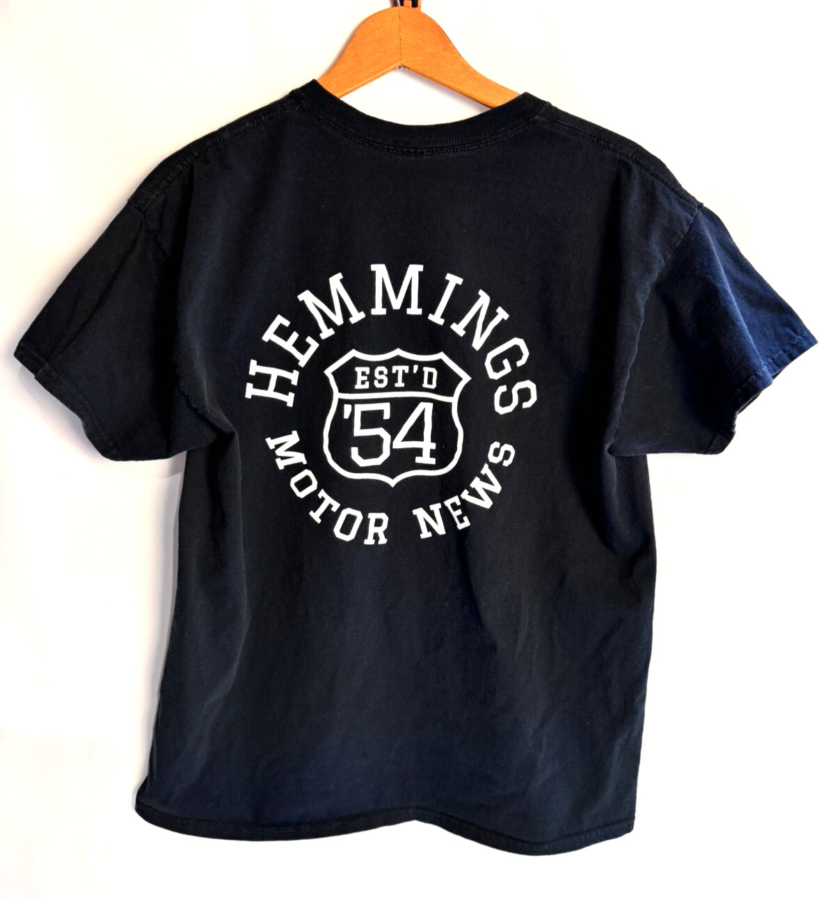 Hemmings Motor News T Shirt Dbl Side Graphics Cars Trucks Size Med-Lg See Desc
