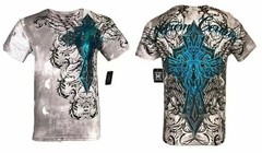 Xtreme Couture by Affliction Men’s T-Shirt BASTILE MASS White Biker S-5XL