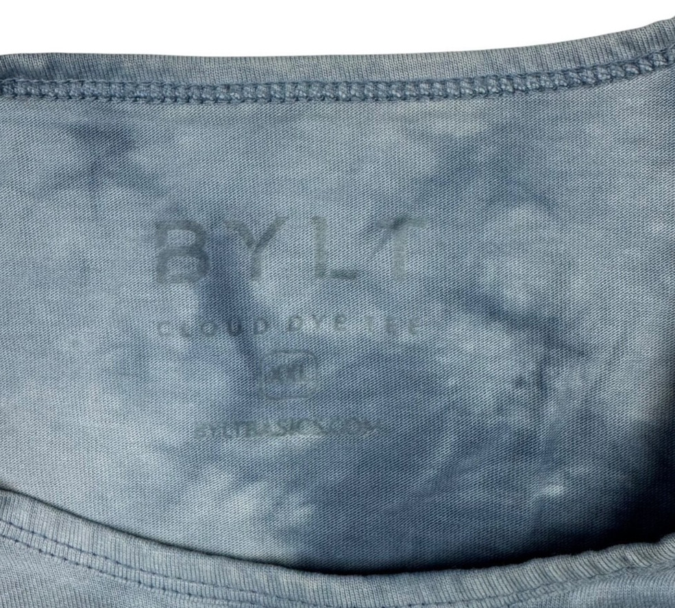 BYLT Men's Drop Cut 100% Cotton S/S T-Shirt Blue Tie Dye • 2XL gallery