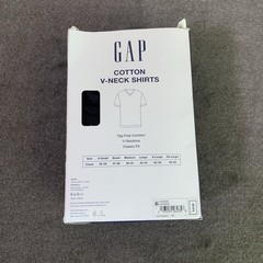 Gap Men’s 3-Pack V-Neck Undershirt Size Small S Cotton Classic-Fit Black T-Shirt