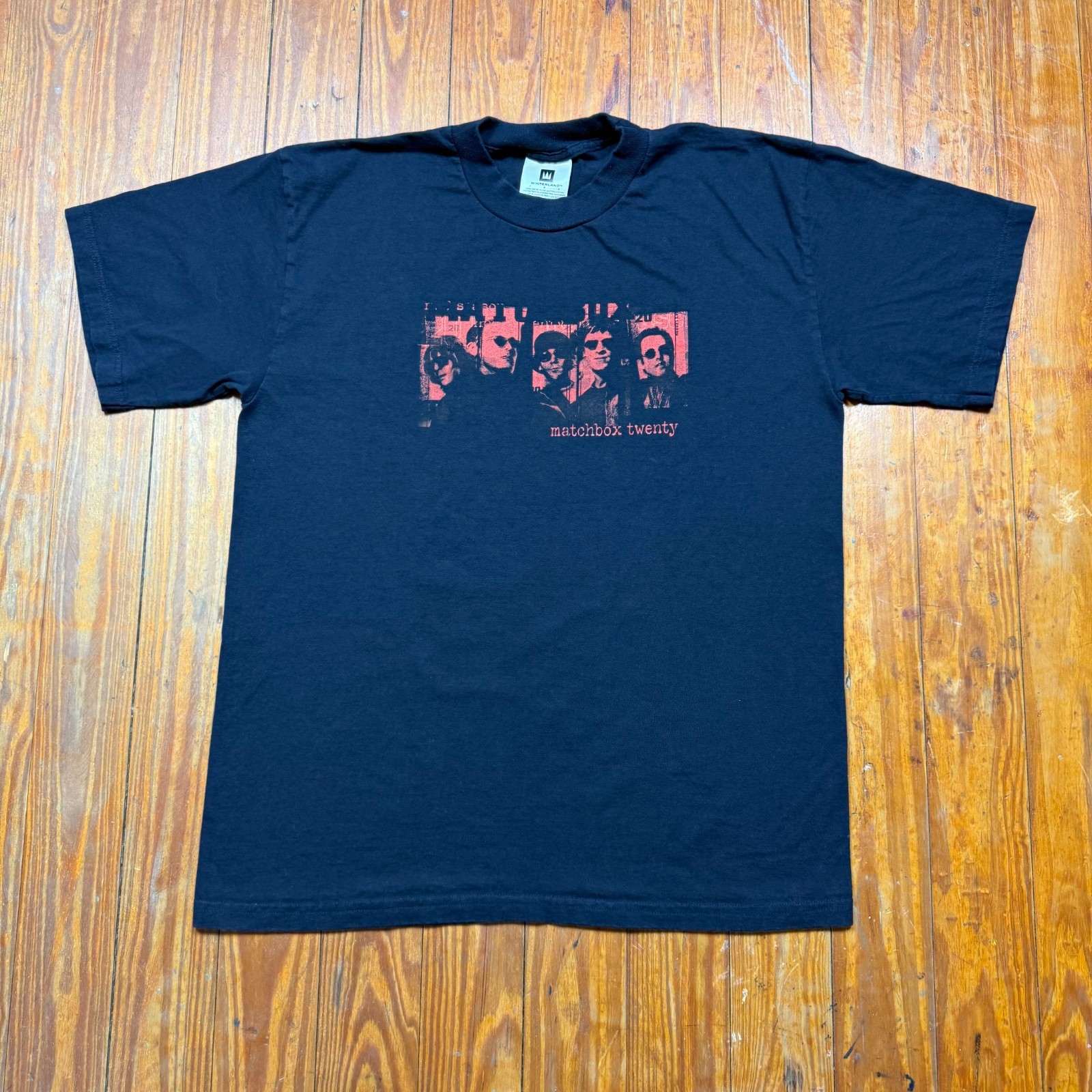 Vintage Matchbox Twenty Shirt Mens Large Black Winterland Mad Season Tour 2001