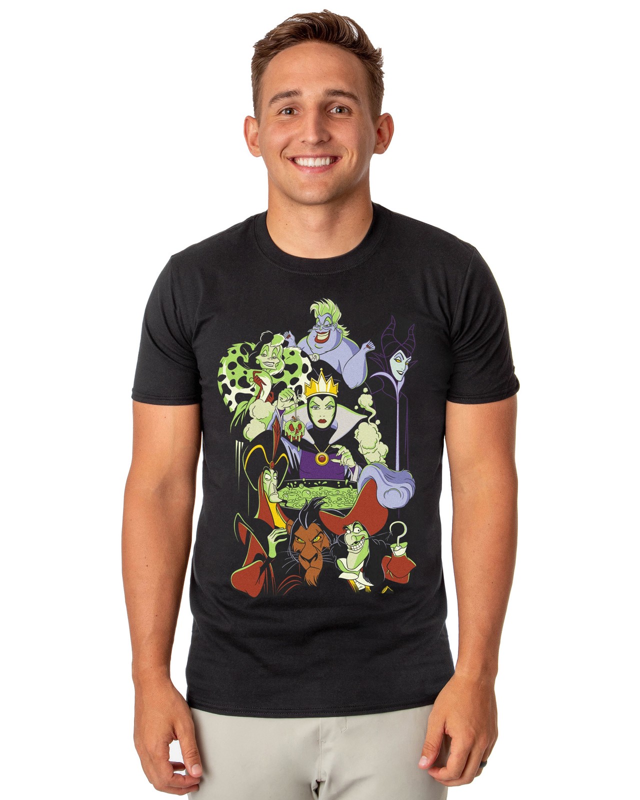 Disney Villains T-Shirt Men's Mischief Makers Group Design Graphic Tee gallery
