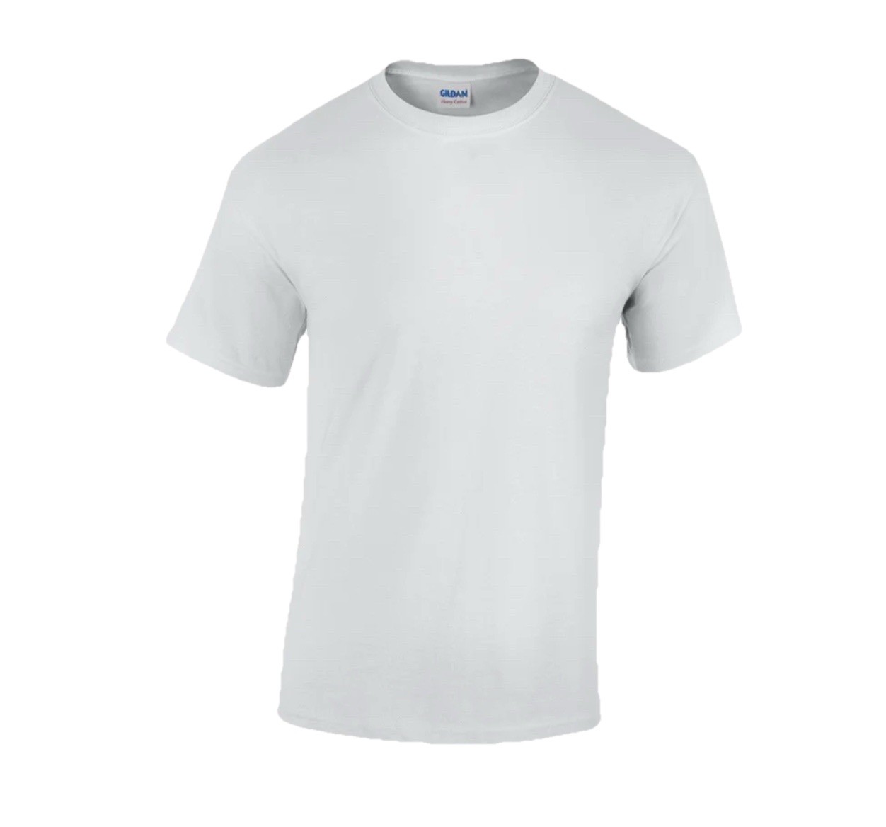 Gildan Men's T-Shirt Heavy Cotton Short Sleeve Plain Blank White Tee Sz 2XL New gallery