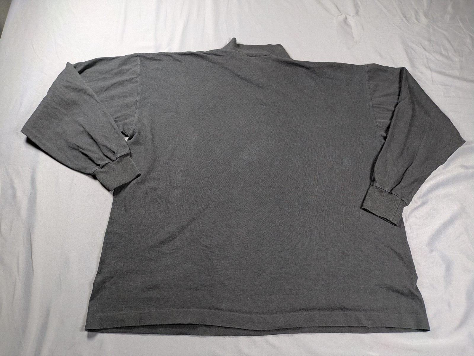 Vintage CCM Shirt Mens XL Gray Mock Neck Long Sleeve Hockey Base Layer Made USA gallery