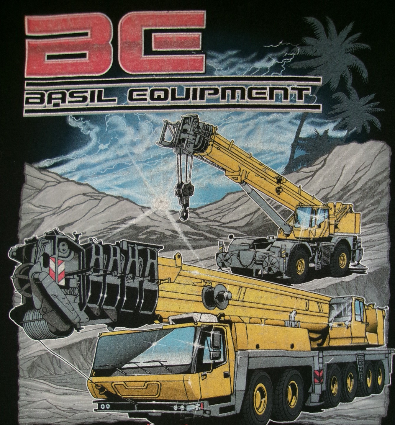 BASIL EQUIPMENT T SHIRT XL OEM CRANE LMI OPERATOR WORK HEAVY DUTY MACHINERY gallery