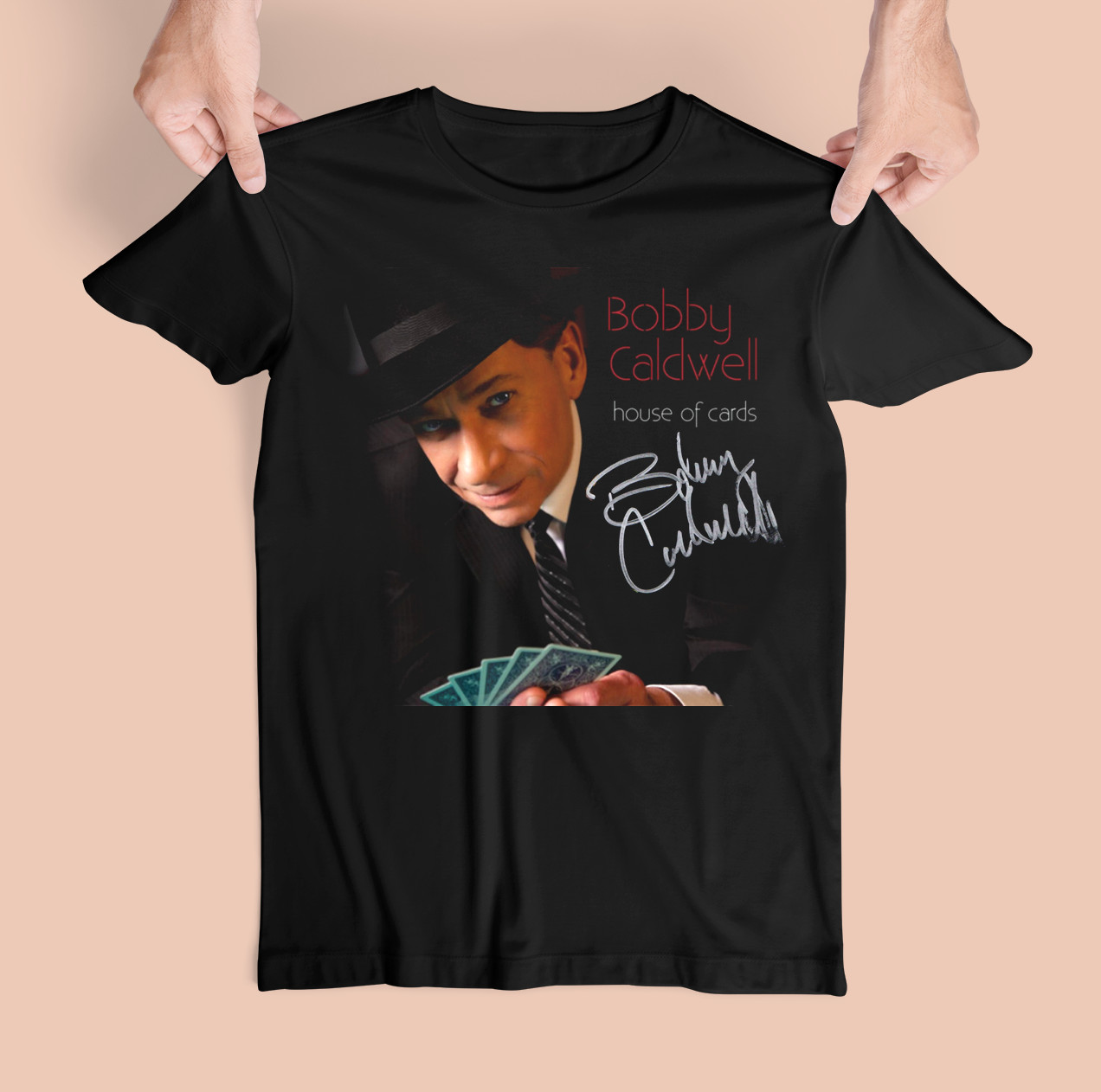 Bobby Caldwell House Of Cards Cotton Black All Size Unisex Shirt gallery