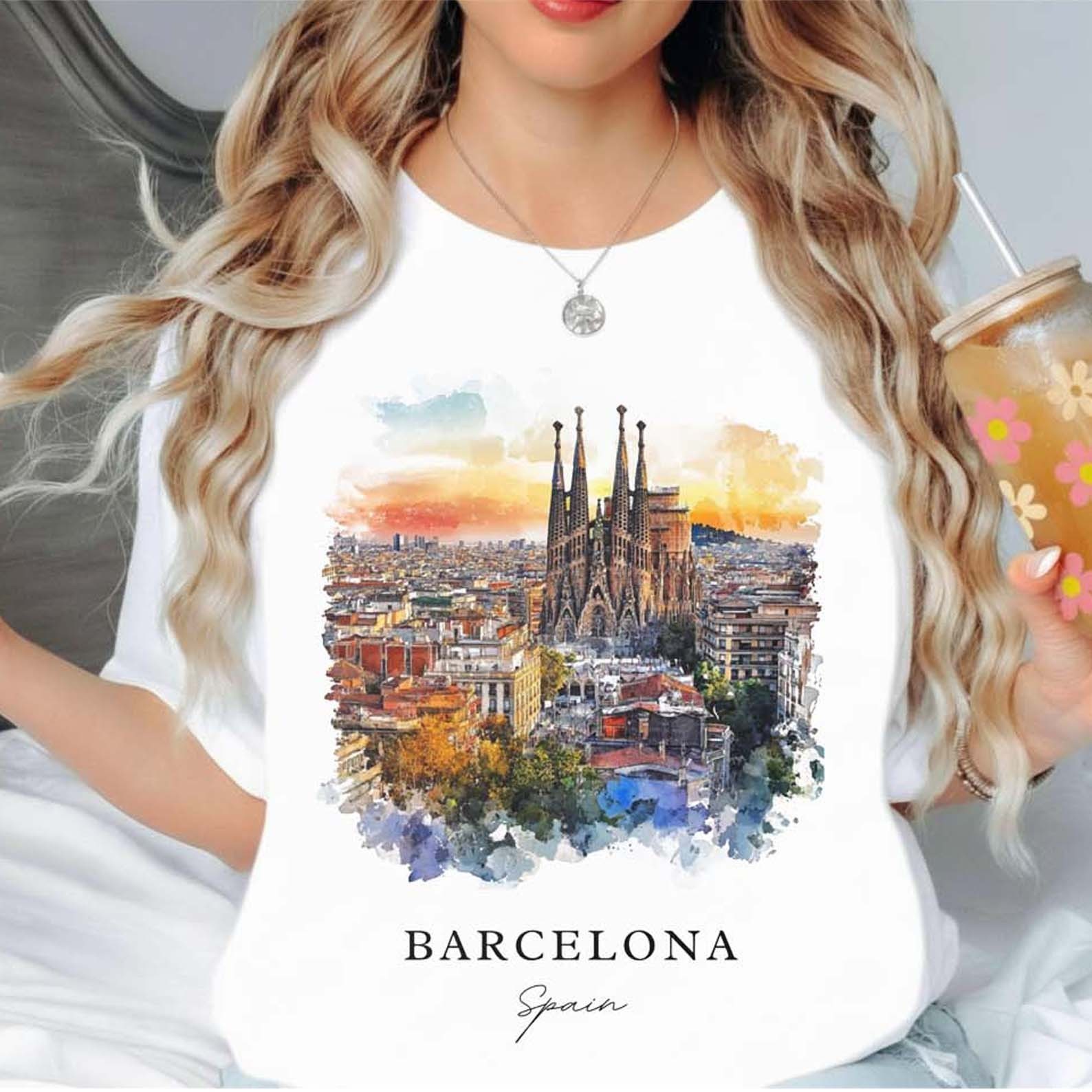 Barcelona Unisex Shirt Travel Gift Spain Trip Lover Souvenir Tee